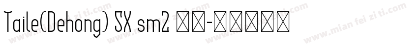 Taile(Dehong) SX sm2 斜体字体转换